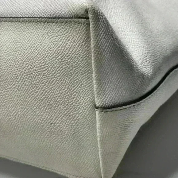 Coach City Zip Tote Shoulder Bag Chalk Cross Grain Leather F58846 - Picture 14 of 16